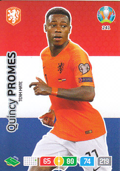 Quincy Promes Netherlands Panini UEFA EURO 2020#241